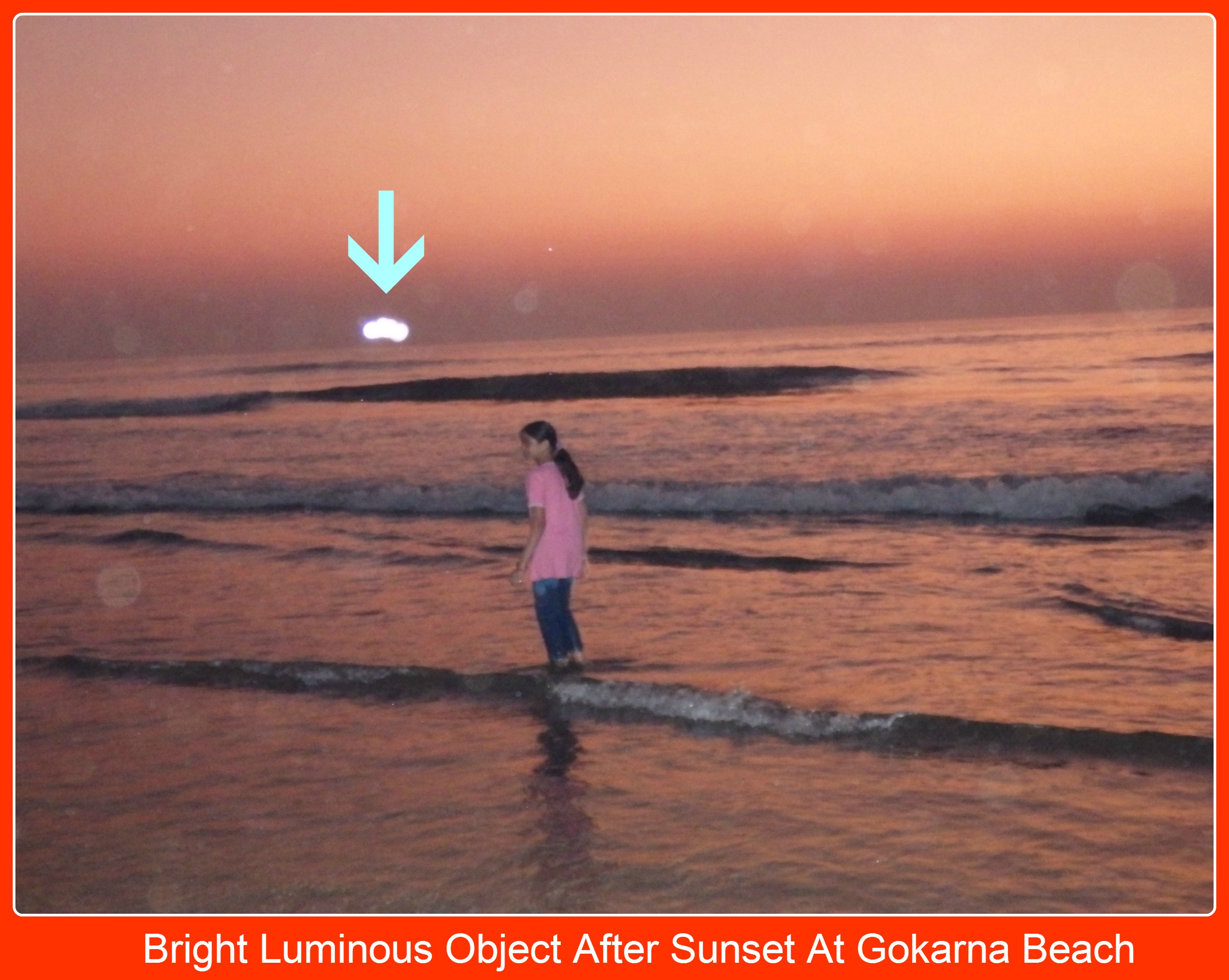 Gokarna Beach With Mistirious Luminous Object